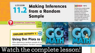 Lesson 11.2 Making Inferences from a Random Sample