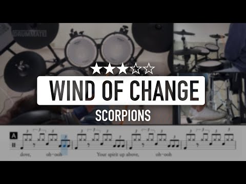 [Lv.14] Wind of Change - Scorpions (★★★★☆) |  Drum Cover with sheet music