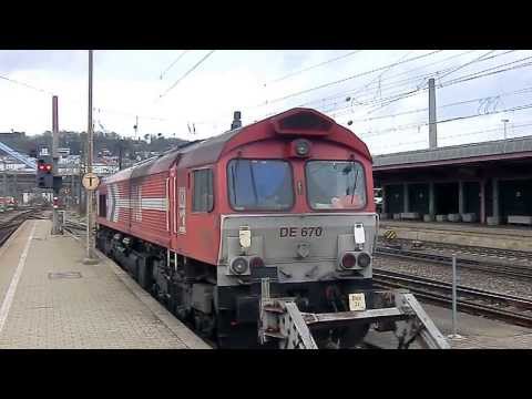 Diesellok HGK DE 670 (Class 66, 266 070) Motorstart in Ulm