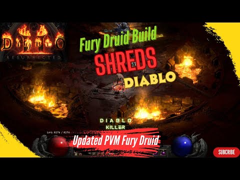 DIABLO 2 RESURRECTED FURY DRUID SHREDS DIABLO | UPDATED PVM BUILD
