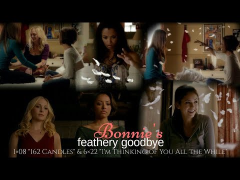 Bonnie's Feathery Goodbye to Elena in 6x22, with 1x08 original scene