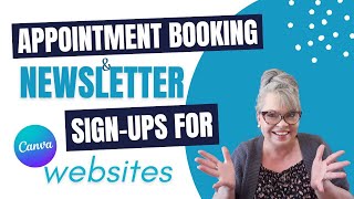 Canva Website Design With Newsletter And Appointment Booking Sign Up Forms