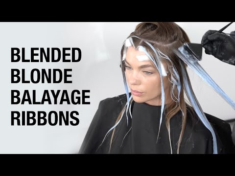 How to Create Blended Blonde Balayage Ribbons |...