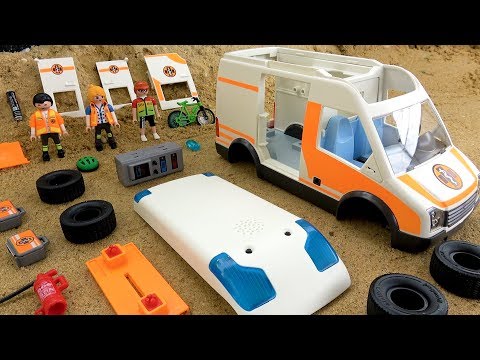 Assembling PLAYMOBIL Ambulance with Light and Sound Rescue Car Toy for Kids