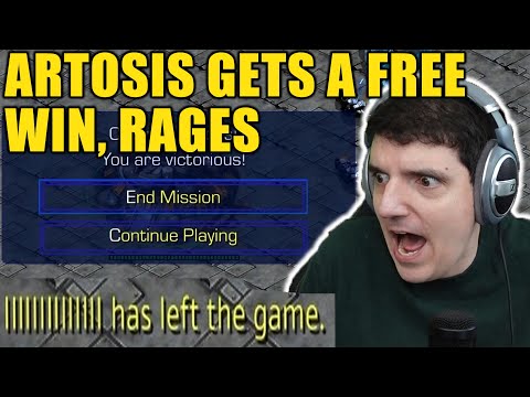 Artosis gets a free win and proceeds to rage - Artosis Clips - Starcraft: Remastered Broodwar