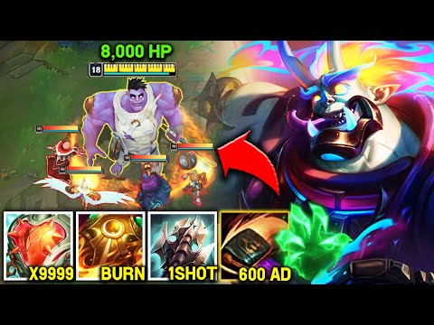 Dr. Mundo but I'm an UNKILLABLE Raid Boss who can 1v5! (600+ AD, 8000+ HEALTH)