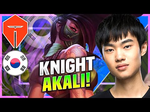 KNIGHT CHILLING WITH AKALI! - TES Knight Plays Akali Mid vs Yasuo! | KR SoloQ Patch 10.22