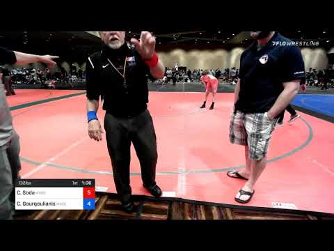 132 Lbs Consolation - Cameron Soda, Massachusetts Wrestling Association Vs Constantinos Gourgoulia