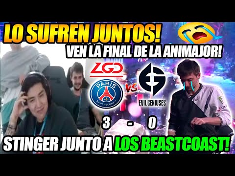 LO SUFREN😭! STINGER JUNTO A LOS BEASTCOAST Y AVO+ MIRAN EL GAME 3 DE LA FINAL DEL ANIMAJOR🥺