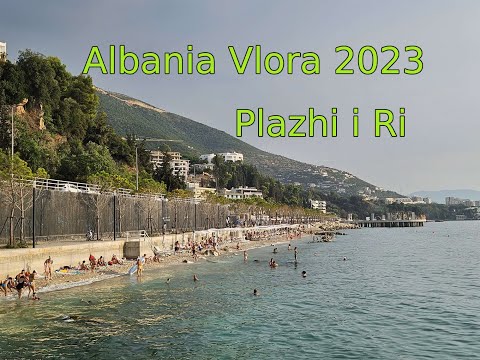 Albania Vlora 2023 / "Plazhi i Ri" beach / Embankment in Vlora/ Walking tour