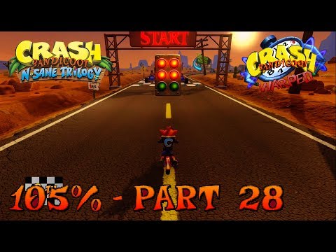 Crash Bandicoot 3 - N. Sane Trilogy - 105% Walkthrough, Part 28: Orange Asphalt (Gem)