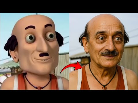Motu Patlu Characters In Real Life #viralvideo #cartoon #video 😱😯