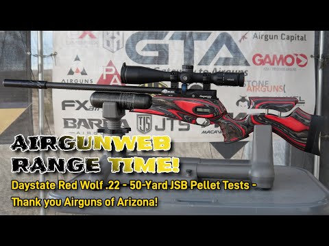 ELECTRONIC HIGH POWER AIRGUN - Daystate Red Wolf Laminate .22 50-Yard JSB Pellet Tests