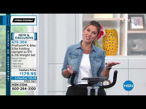 ProForm XBike Elite Folding Upright with iFit   2lb. Wei...