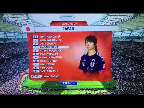 Japan starting lineup vs. United States | 2015 Women’s World Cup | Final