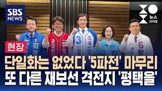 [현장] 단일화는 없었다 '5파전' 마무리..이 시각 경기 평택을 / SBS / 주영진의 뉴스브리핑