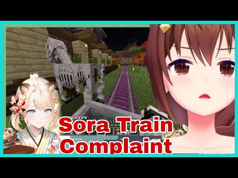 Hololive Cut - Kazama Iroha Has Complaint About Sora Train | Minecraft [Hololive/Eng Sub]