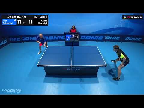 10:45 Ihor Sukovatyi 1-3 Andrii Hrabskyi 31.07.2023 TT Euro.Cup Ukraine Master. TABLE 3