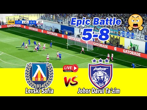 EPIC BATTLE😲JDT Vs Levski Sofia Club Friendly Match 2023 | Johor Darul Takzim vs Levski Sofia PES