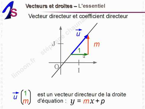 comment trouver vecteur directeur d'une droite