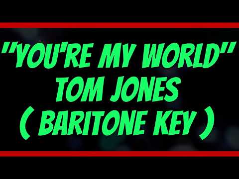 You're My World by Tom Jones Low Male Key Karaoke
