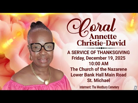 Celebrating the Life of Coral Christie-David