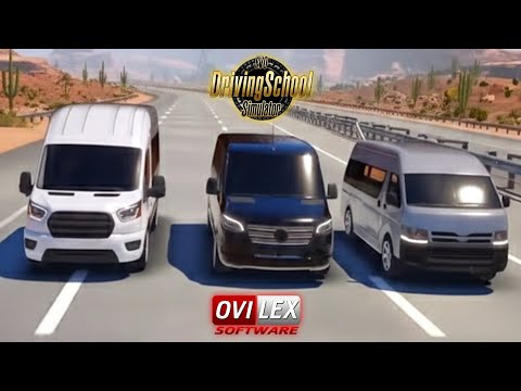 Driving School Simulator: EVO - 3 New VANS (European, Asian & American), HUD UI Settings & Weather