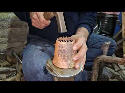 Tiny Copper Bucket Crafting | Handmade Copper Art