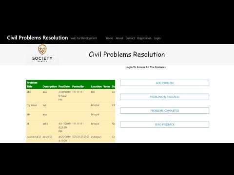 Civil Problem Resolution ASP NET Project | By Pankaj Panjwani