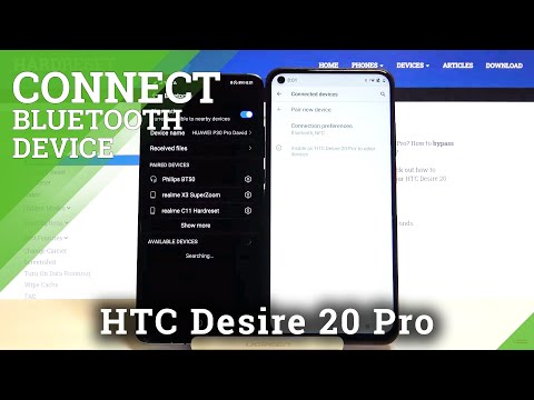 How to Connect via Bluetooth HTC Desire 20 Pro -Enter Bluetooth Settings