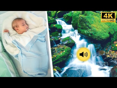 Biały szum dla niemowlaka na całą noc -  Szum strumyka w lesie - Niesamowity trick! [4K]