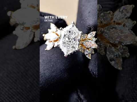 Stunning Custom Engagement Ring with 2.46ct Hexagon Diamond 💍