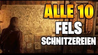 Red Dead Redemption 2: ALLE 10 Fels Schnitzereien Fundorte | Antiker Kompass Belohnung