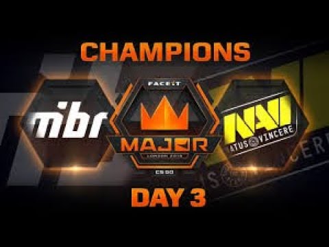 MiBR vs NaVi  map 1 Overpass FACEIT Major London 2018