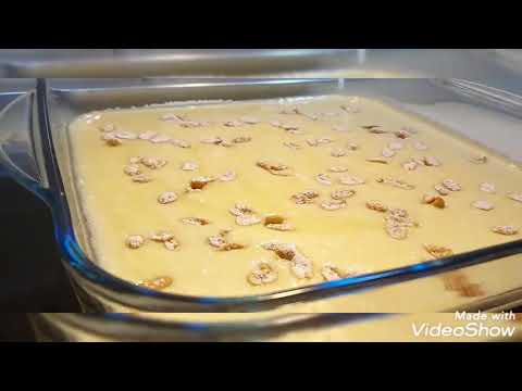 PUDIN DE CHOCOLATE BLANCO CON LICOR DE CARAMELO. Fácil y delicioso...