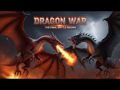 DRAGON WAR - The Final Battle Begins Red Dragon vs Black Dragon Epic Fight 4K