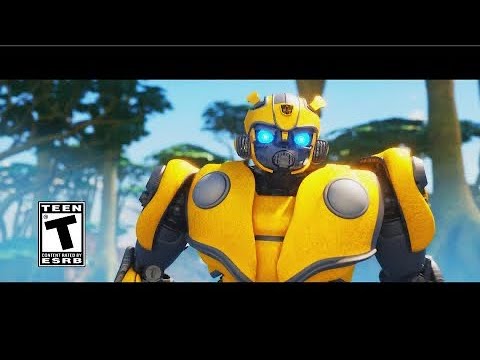Bumblebee Jumps Off The Battlebus - Peely's Death Scene - Fortnite Animation Game Clip 4K
