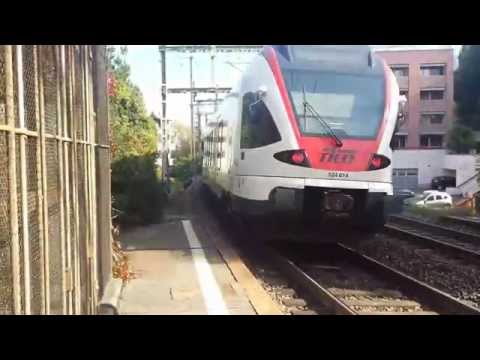 Abfahrt ETR 524 Tilo in Lugano Paradiso