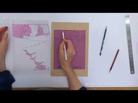 Multi block Lino Print with Laura: Episode 10 - Transfering the design onto blocks