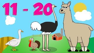 Learn to Count 11 to 20 with Number Farm | Toddler Fun Learning