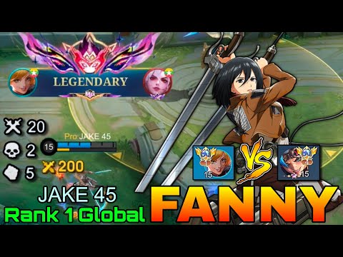 20 Kills Fanny VS Top Global X.Borg - Top 1 Global Fanny by JAKE 45 - Mobile Legends