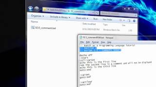 Download the video "Batch as a Programming Language Tutorial Section 2 -  Comments"
