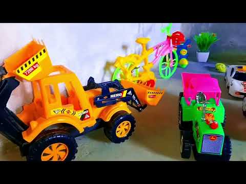 Police car, JCB Excavator, Construction Vehicles catch thief - Toy for kids #automobile #jcb #toys