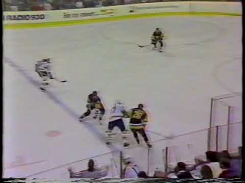 Jim Johnson hits Mark Napier - Dec 27, 1987