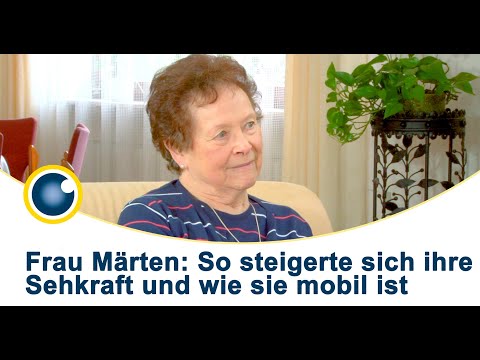 Feuchte altersbedingte Makuladegeneration: Im Bad bemerkte Frau Märten die Veränderung am Auge