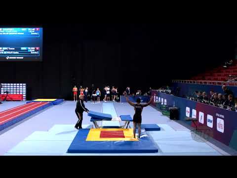 de WOLFF Guitho (NED) M - 2022 Trampoline Worlds, Sofia (BUL) - Q Double Mini Exercise 2