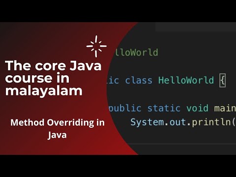 Java Method Overriding In Malayalam Java Programming In Malayalam Core Java Tutorial In Malayalam