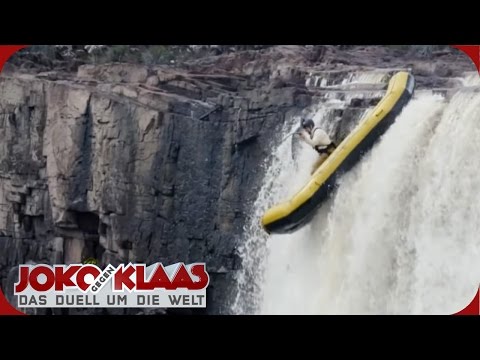 Joko vs. Klaas Venezuela: Klaas at the edge of the waterfall | The Duel for the World | ProSieben