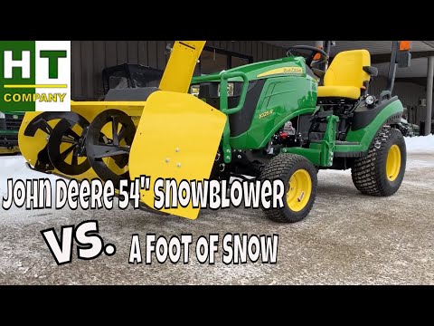 John Deere 54" Front Snowblower in ACTION!