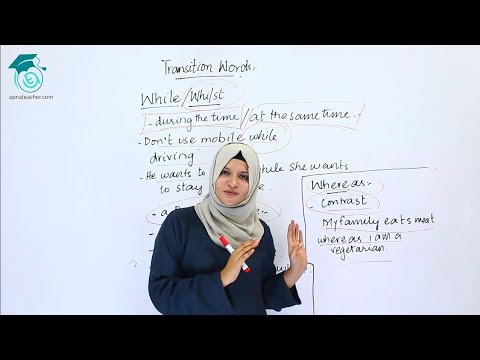 How to use While Wheares Thus Hence etc | English Language | Transition words